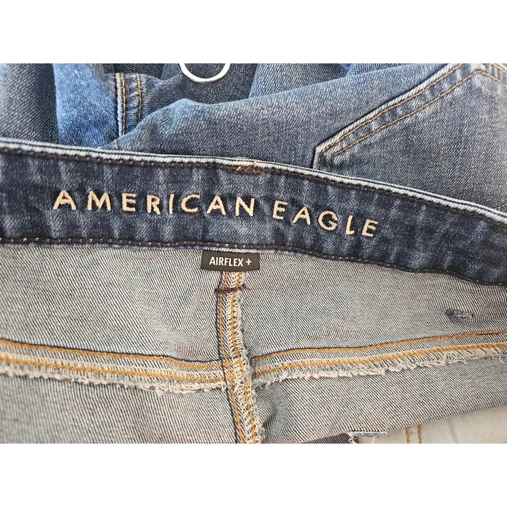 [Rugged] American Eagle Original Straight Jeans Mens 38x32 Dark Wash Airflex+